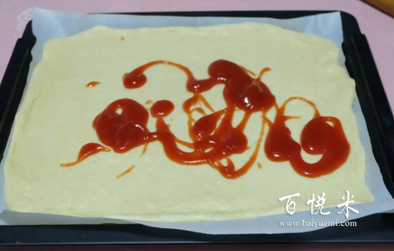 晚上揉面早上烤,這個(gè)披薩味道好,小孩子最愛了